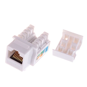 Конектор Keystone Lucom FreeEnd-RJ45 UTP6 (Keystone) конектор ToolFree SNAP-IN білий(62.09.8118)