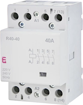 Контактор ETI R 40-40 4P 40A 230V AC 4NO 2463410 модульный
