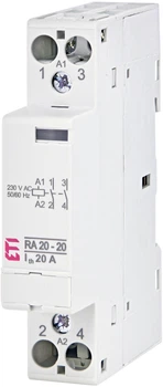Контактор ETI RA 20-20 2P 20A 230V AC 2NO 2464092 модульный