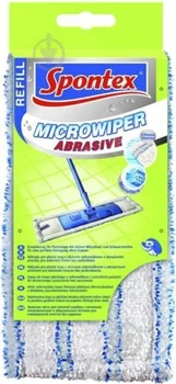 Сменная насадка к швабре SPONTEX QUICK MAX ABRASIVE Полотер Микрофибра Бело-голубой