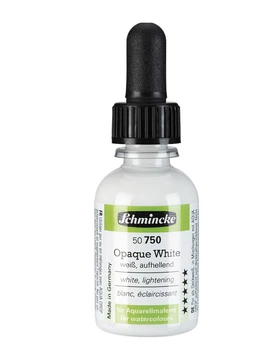 Медиум Schmincke Opaque White - непрозрачный белый для использования с жидкой акварелью AQUA DROP, 30 мл