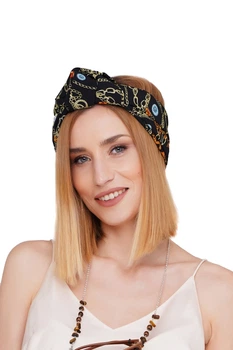 Летний тюрбан MyScarf узел one size Аксессуары на черном