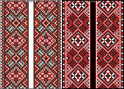 Схема для вишивки бісером на водорозчинному клейовому флізеліні Барвиста Вишиванка Канва з нанесеним малюнком 20х30 (ФЛ232гн2030)