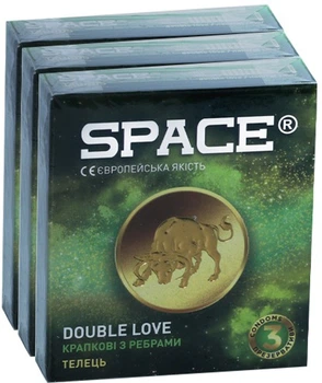 Презервативи Space Double Love 9 шт. (3 пачки по 3 шт.) (ROZ6400210523)