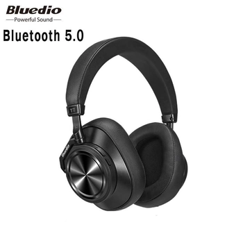 Беспроводные наушники Bluedio T7 PLUS Turbine Original с поддержкой micro SD карты / Bluetooth 5.0 / встроенный датчик снятия с головы / функция подсчета шагов (Black) Bl-T7+b