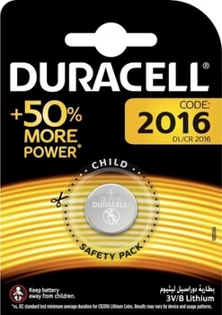 Литиевая батарейка Duracell CR 2016 DL 2016 1шт