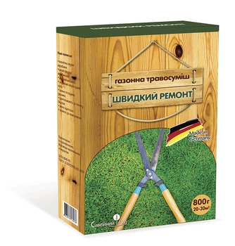 Газонная трава для подсева и ремонта Быстрый ремонт Семейный сад 800 г