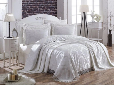Покривало з наволочками Gardines Diana Cream 240 x 260 см