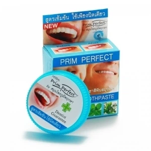 Кругла відбілююча зубна паста Prim Perfect з Борнеолом