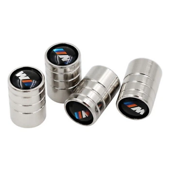 Ковпачки на ніпель для BMW M Alitek Long Silver БМВ (4 шт) (67085)