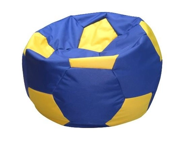 Пуфик м'яч з внутрішнім чохлом Mypufik розмір L (100 см) Оксфорд 600ПУ Синій+жовтий