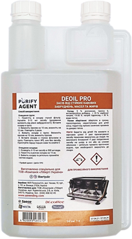 Средство от устойчивых кофейных загрязнений, масел и жиров Purify Agent DeOil PRO 1 л (4820093485470)
