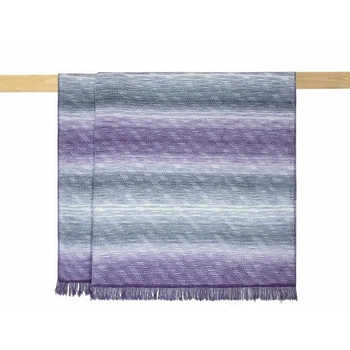 Плед Arya Бавовна Blanket Aurora 200x220 см Білий з фіолетовим