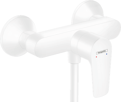 Cмеситель в душ однорычажный HANSGROHE TALIS E белый латунь без душевого набора 71760700