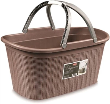 Кошик Stefanplast Elegance з ручками 35 л Сіро-коричневий (PRO176/2)