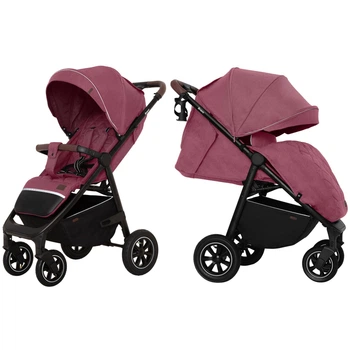 Коляска CARRELLO Bravo CRL-5512 на надувних колесах прогулянкова Chili Red +дощовик