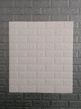 Декоративная 3D панель самоклейка под кирпич Wall brick з пінополіуретану Декоративная стеновая 3Д панель самоклейка под кирпич 3d wall brick под кирпич белая 700*770*5 мм