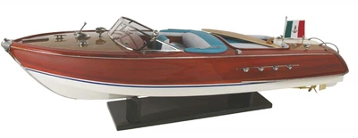 Декоративная модель яхты Batela Riva Aquarama brown & white 87 см, деревянная