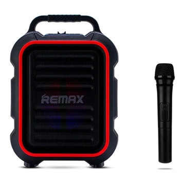 Портативна бездротова Bluetooth акустична система REMAX Song K Outdoor Portablae RB-X3 колонка караоке чемодан з мікрофоном Black (RB-X5)