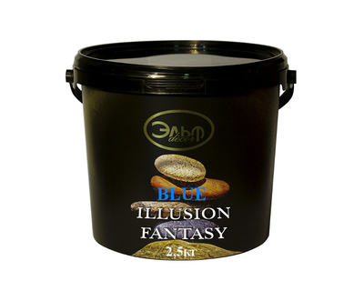 Гладке декоративне покриття з перламутровим ефектом Elf ILLUSION Fantasy Blue 2,5 кг