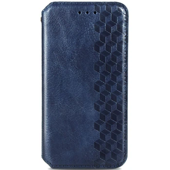 Кожаный чехол-книжка GETMAN Cubic (PU) для Xiaomi Redmi Note 11 (Global) / Note 11S Синий