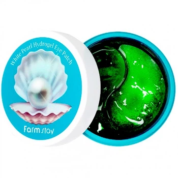 Увлажняющие гидрогелевые патчи с экстрактом жемчуга Farmstay White Pearl Hydrogel Eye Patch