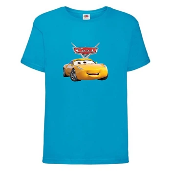 Футболка детская ТАЧКИ 004 (CARS) синяя (CAR blu 004) 104 см