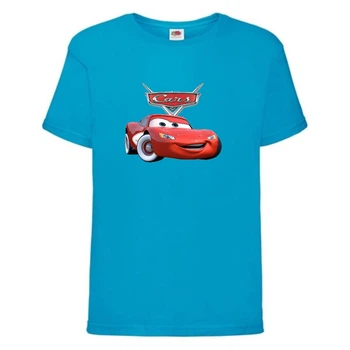 Футболка дитяча ТАЧКИ 009 (CARS) синя (CAR blu 009) 128 см