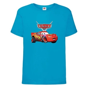 Футболка детская ТАЧКИ 008 (CARS) синяя (CAR blu 008) 128 см