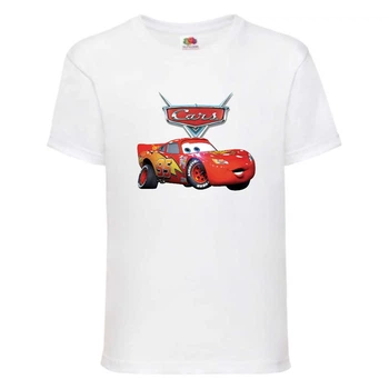 Футболка дитяча ТАЧКИ 008 (CARS) біла (CAR wh 008) 104 см