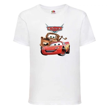 Футболка дитяча ТАЧКИ 0012 (CARS) біла (CAR wh 0012) 128 см