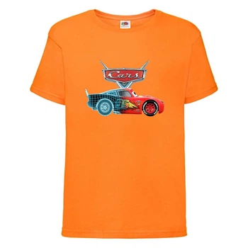 Футболка детская ТАЧКИ 006 (CARS) оранжевая (CAR orn 006) 128 см