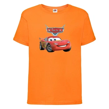 Футболка детская ТАЧКИ 0010 (CARS) оранжевая (CAR orn 0010) 128 см
