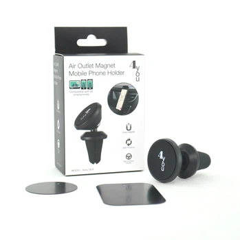 Тримач для телефону в авто Holder 4you GL4 Black (у повітропровід, сильний магніт 360°)