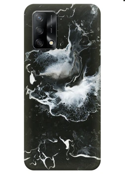 Силиконовый чехол ПринтОК для Oppo F19 - Всплеск мрамора