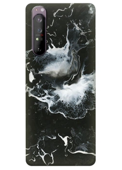 Силиконовый чехол ПринтОК для Sony 1 III - Всплеск мрамора