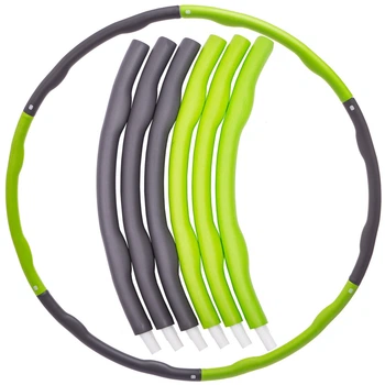 Обруч масажний хула хуп Hula Hoop SP-Planeta Sport K610 діаметр 100 см Green Grey