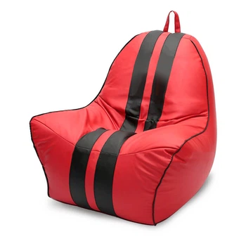 Кресло-мешок SportCar SanchoBAG Экокожа Красный: Красный + Черный
