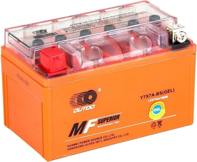 Аккумулятор Outdo (Аутду) Moto 12v 7A Ytx7A-BS GEL 150 х 87 х 94