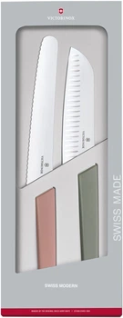 Набір ножів сантоку + хлібний Victorinox Swiss Modern (6.9096.22G)