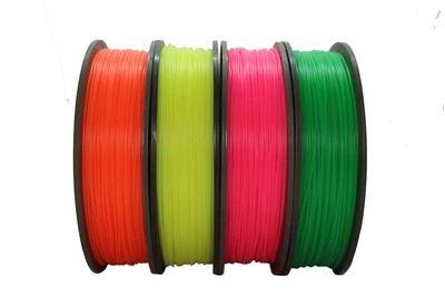Набор PLA пластика Pochatok Filament 4в1 филамент для 3D принтера 1,75мм (PLA комплект флуоресцентных цветов)