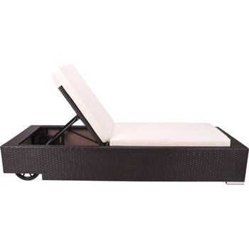 Шезлонг AMF Dolio из ротанга Elit (SC-B8869) Brown MB1034 ткань A13815