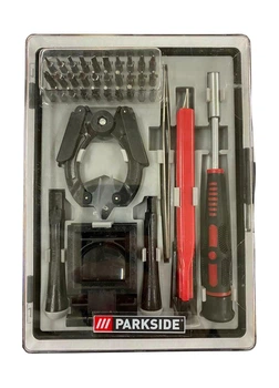 Набор Parkside отвертка и биты черно-серый (H1-550057)