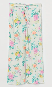 Брюки Кюлоты с вискозой для девочки H&M 0806010002 164 см (13-14 years) Белый