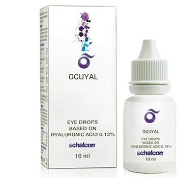 Глазные капли с гиалуроновой кислотой Schalcon Ocuyal 10 мл.