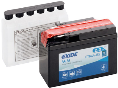 Мото аккумулятор Exide AGM 2.3 Ah (+/-) 35EN (ETR4A-BS)