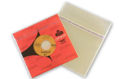 Закрывающиеся пакеты конверты наружные для пластинок 7" 45rpm -100штук