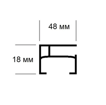 Карниз потолочный Деко-Сити 1-рядный 270 см Белый (4101270)