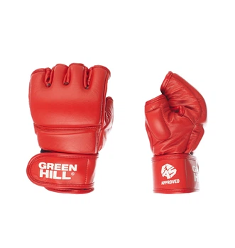 Перчатки для боевого САМБО "MMA0027" GREEN HILL Кожзам