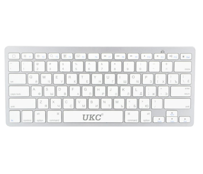 Бездротова клавіатура UKC BK-3001 Wireless Bluetooth Keyboard Silver